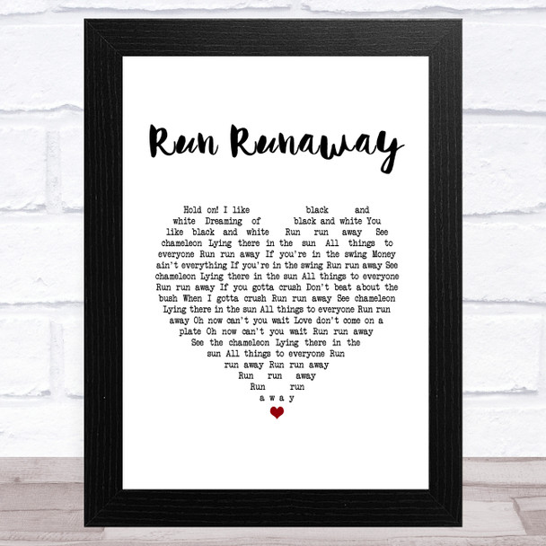 Slade Run Runaway White Heart Song Lyric Music Art Print