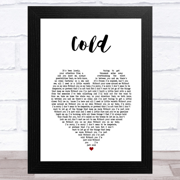 James Blunt Cold White Heart Song Lyric Music Art Print