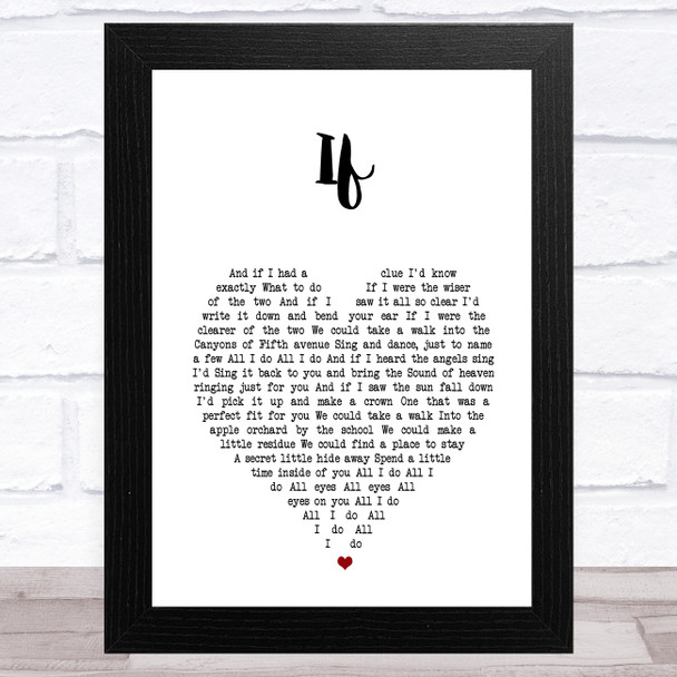 Red Hot Chili Peppers If White Heart Song Lyric Music Art Print