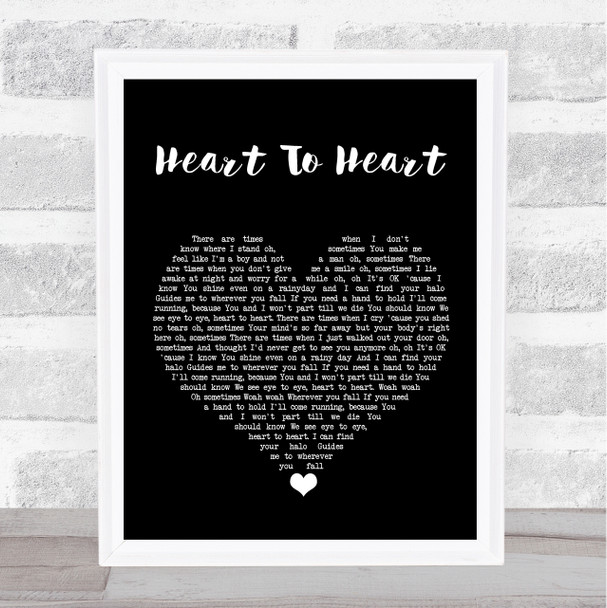 James Blunt Heart To Heart Black Heart Song Lyric Quote Music Print