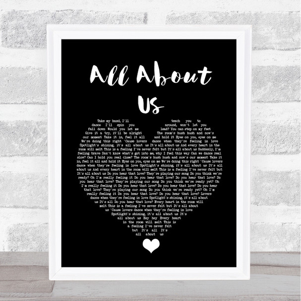 He Is We All About Us Black Heart Song Lyric Quote Music Print