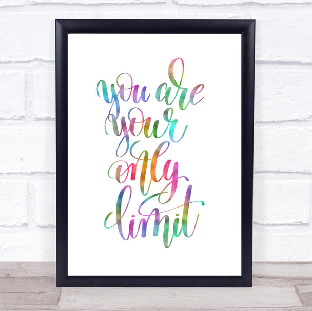 You Are Your Only Limit Swirl Rainbow Quote Print You Are Your Only Limit Swirl Rainbow Quote Print