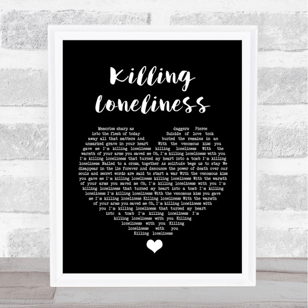 HIM Killing Loneliness Black Heart Song Lyric Wall Art Print