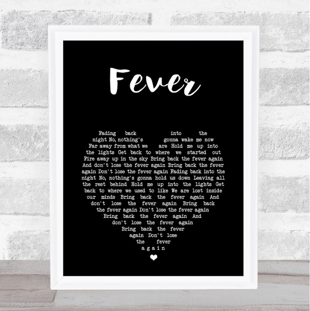 Roosevelt Fever Black Heart Song Lyric Wall Art Print