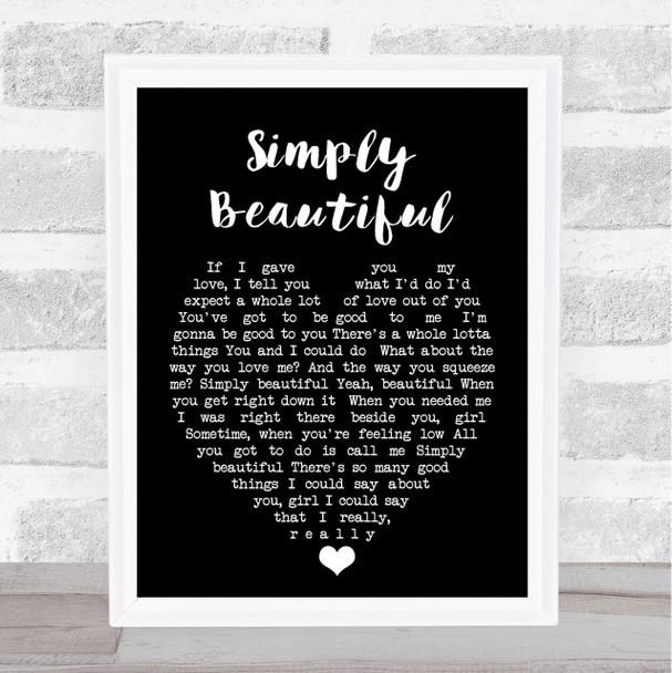 Simply Beautiful Al Green Black Heart Quote Song Lyric Print