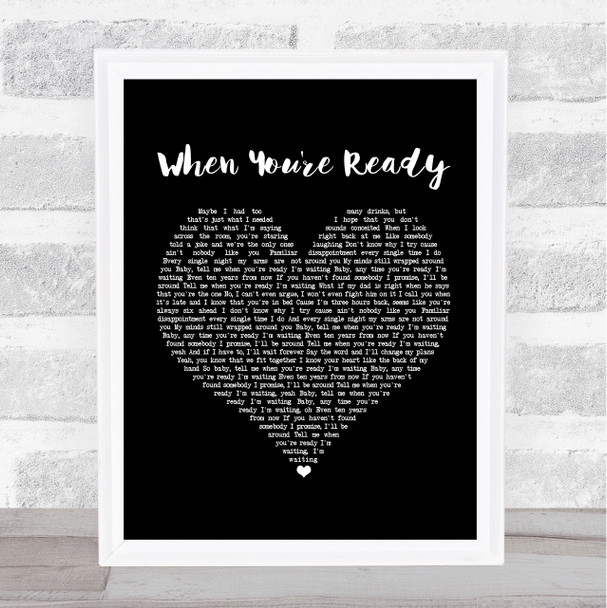 Shawn Mendes When You're Ready Black Heart Song Lyric Print