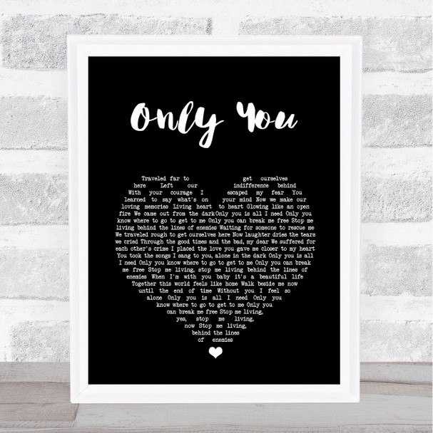 Jack Savoretti Only You Black Heart Song Lyric Print
