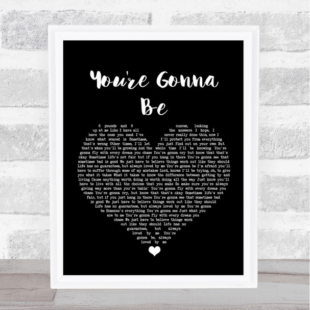 Reba McEntire You're Gonna Be Black Heart Song Lyric Print