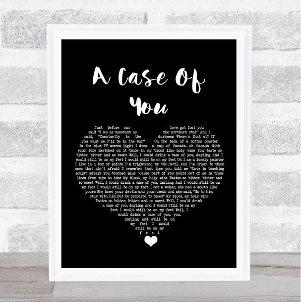 Tori Amos A Case Of You Black Heart Song Lyric Print