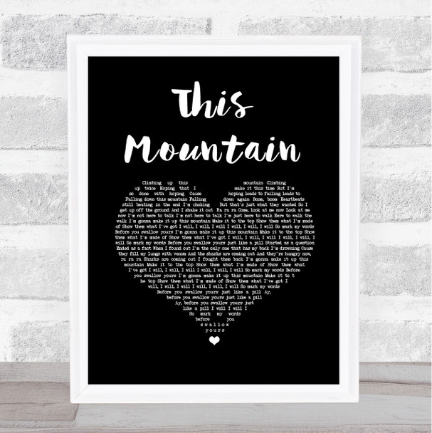 Faouzia This Mountain Black Heart Song Lyric Print