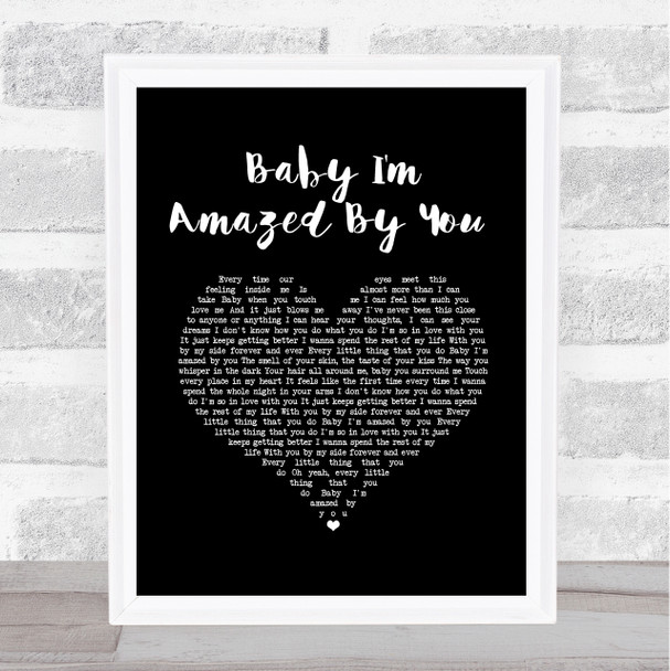 BRYAN ADAMS Baby I'm Amazed By You Black Heart Song Lyric Music Art Print