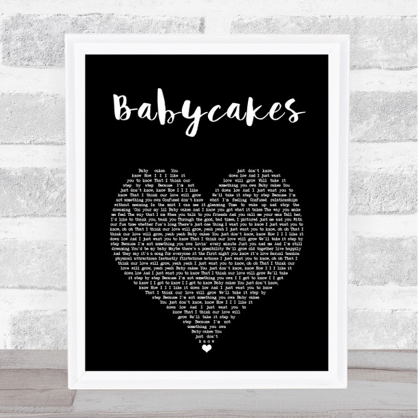 3 of a Kind Baby Cakes Black Heart Song Lyric Music Art Print