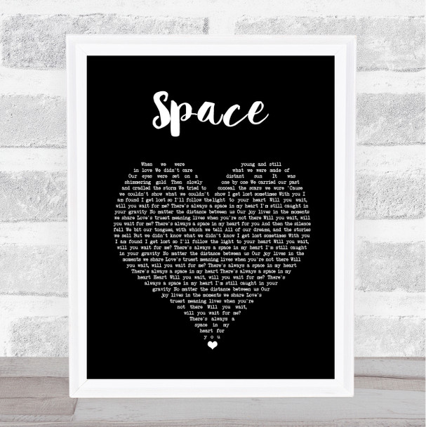 Biffy Clyro Space Black Heart Song Lyric Music Art Print