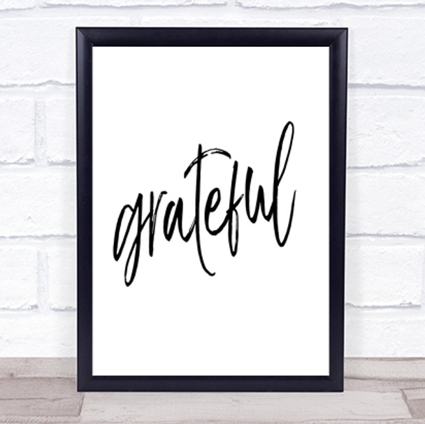 Grateful Quote Print Poster Typography Word Art Picture Grateful Quote Print Poster Typography Word Art Picture