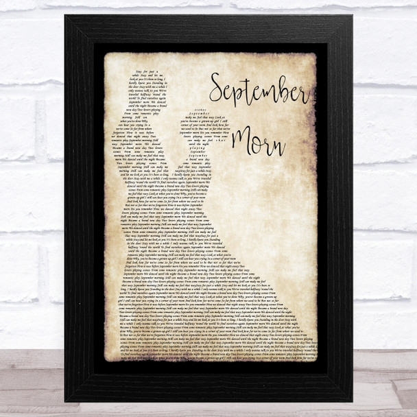 Neil Diamond September Morn Man Lady Dancing Song Lyric Music Art Print