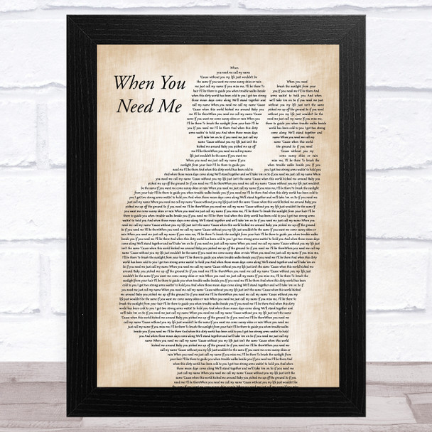 Bruce Springsteen When You Need Me Father & Baby Song Lyric Music Art Print