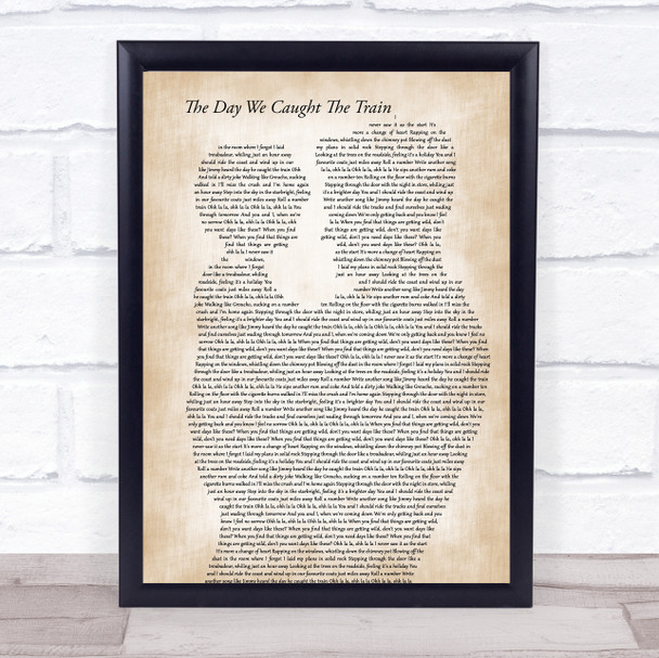 Ocean Colour Scene The Day We Caught The Train Father & Child Song Lyric Print