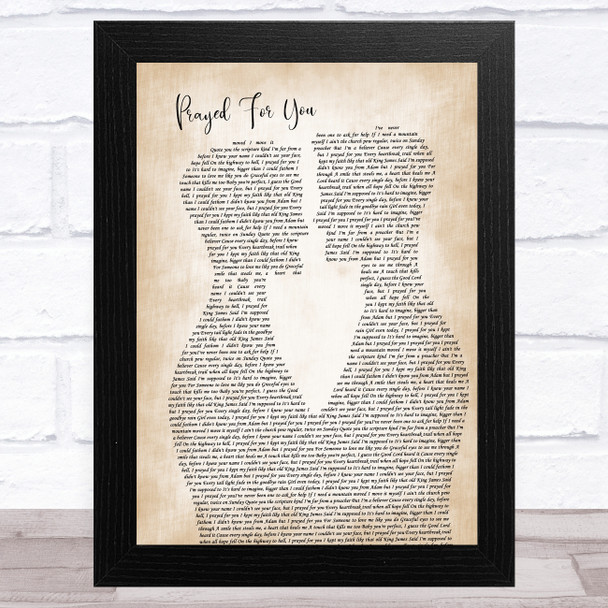 Matt Stell Prayed For You Two Men Gay Couple Wedding Song Lyric Music Art Print