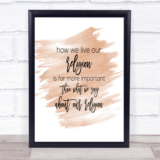 How We Live Quote Print Watercolour Wall Art