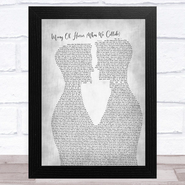 Biffy Clyro Many Of Horror (When We Collide) Two Men Gay Couple Wedding Grey Song Lyric Music Art Print