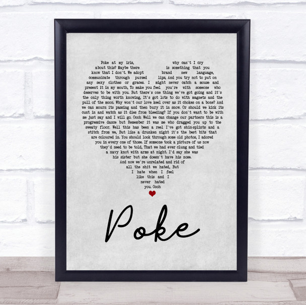Frightened Rabbit Poke Grey Heart Song Lyric Quote Print