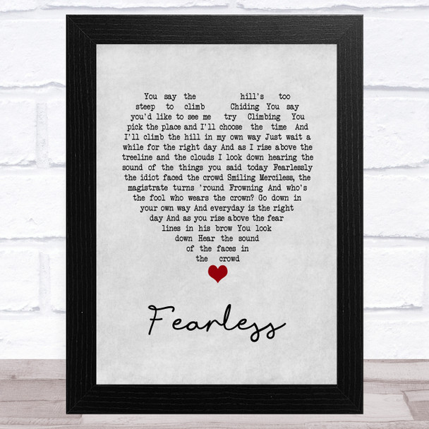 Pink Floyd Fearless Grey Heart Song Lyric Music Art Print Pink Floyd Fearless Grey Heart Song Lyric Music Art Print