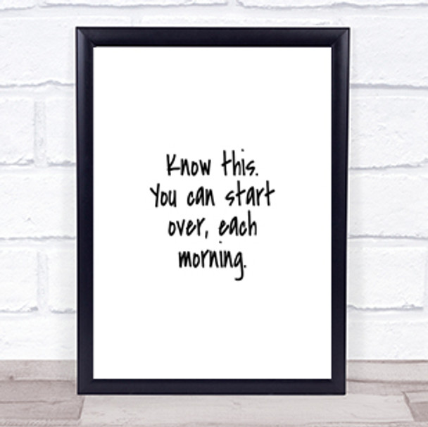 Know This Quote Print Poster Typography Word Art Picture