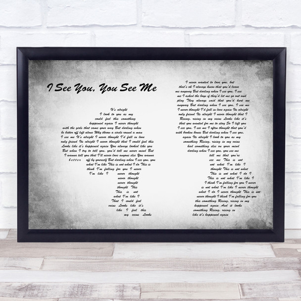 The Magic Numbers I See You, You See Me Man Lady Couple Grey Song Lyric Print