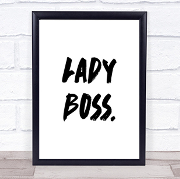 Lady Boss Quote Print Poster Typography Word Art Picture Lady Boss Quote Print Poster Typography Word Art Picture