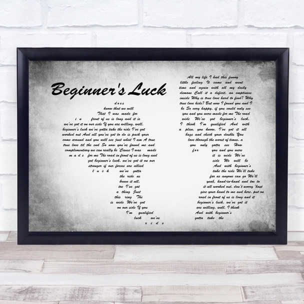 Eels Beginner's Luck Man Lady Couple Grey Song Lyric Print