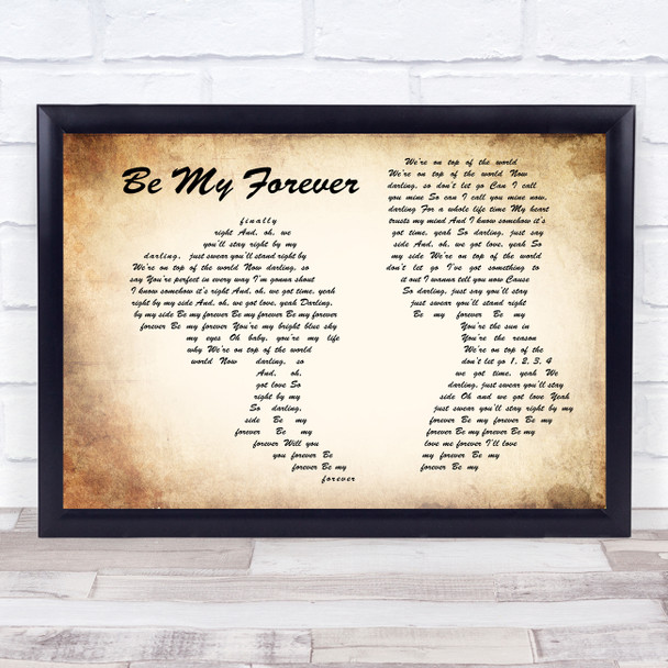 Christina Perri feat. Ed Sheeran Be My Forever Man Lady Couple Song Lyric Print