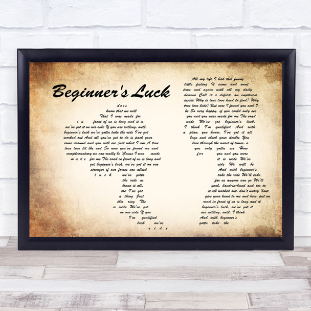 Eels Beginner's Luck Man Lady Couple Song Lyric Print