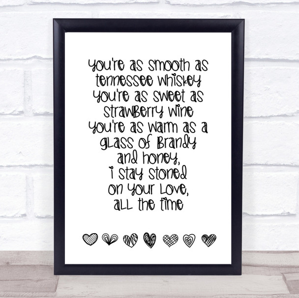 Chris Stapleton Tennessee Whiskey Song Lyric Quote Print