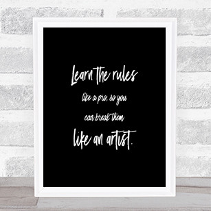 Like A Pro Quote Print Black & White