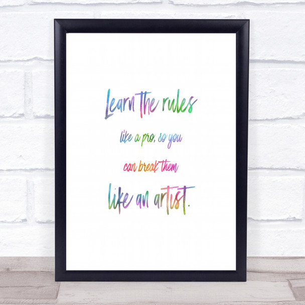 Like A Pro Rainbow Quote Print Like A Pro Rainbow Quote Print