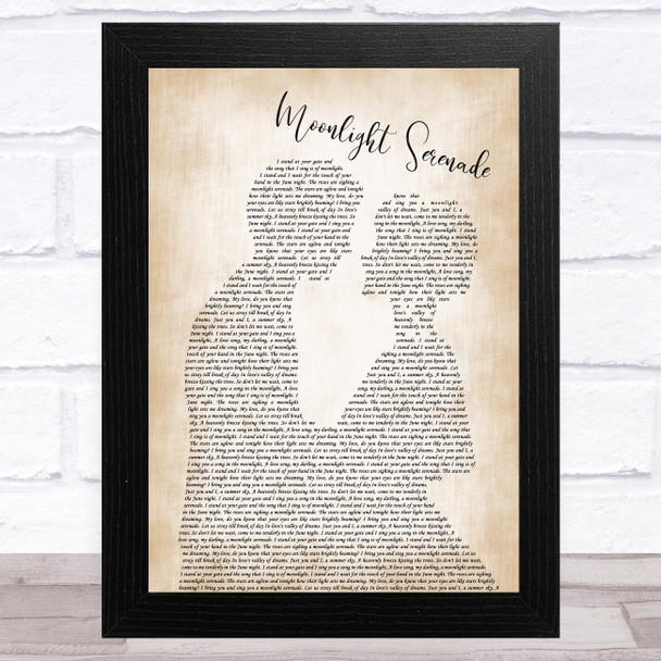 Glenn Miller Moonlight Serenade Man Lady Bride Groom Wedding Song Lyric Music Art Print Glenn Miller Moonlight Serenade Man Lady Bride Groom Wedding Song Lyric Music Art Print