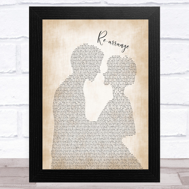 Biffy Clyro Re-arrange Man Lady Bride Groom Wedding Song Lyric Music Art Print