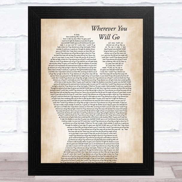The Calling Wherever You Will Go Mother & Baby Song Lyric Music Art Print