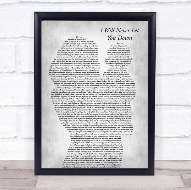 Rita Ora I Will Never Let You Down Mother & Baby Grey Song Lyric Print