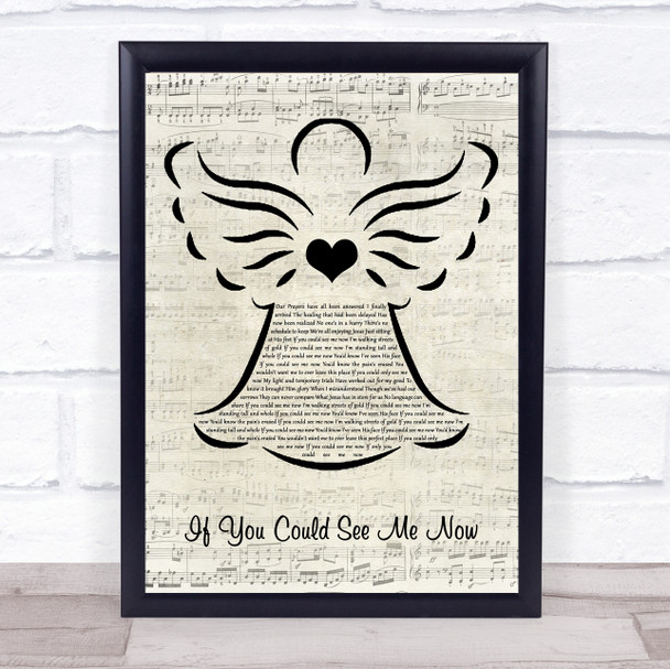 Truth If You Could See Me Now Music Script Angel Song Lyric Quote Music Print