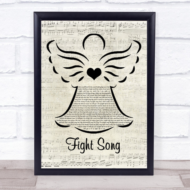 Rachel Platten Fight Song Music Script Angel Song Lyric Wall Art Print