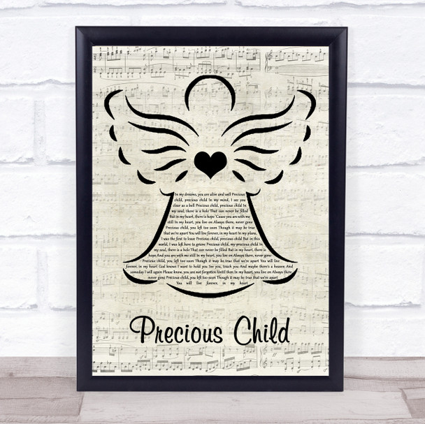 Karen Taylor Good Precious Child Music Script Angel Song Lyric Print