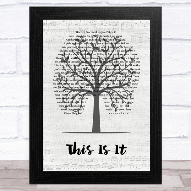 Michael Jackson This Is It Music Script Tree Song Lyric Music Art Print