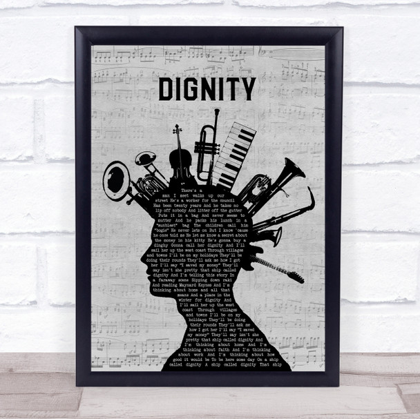 Deacon Blue Dignity Musical Instrument Mohawk Song Lyric Quote Music Print