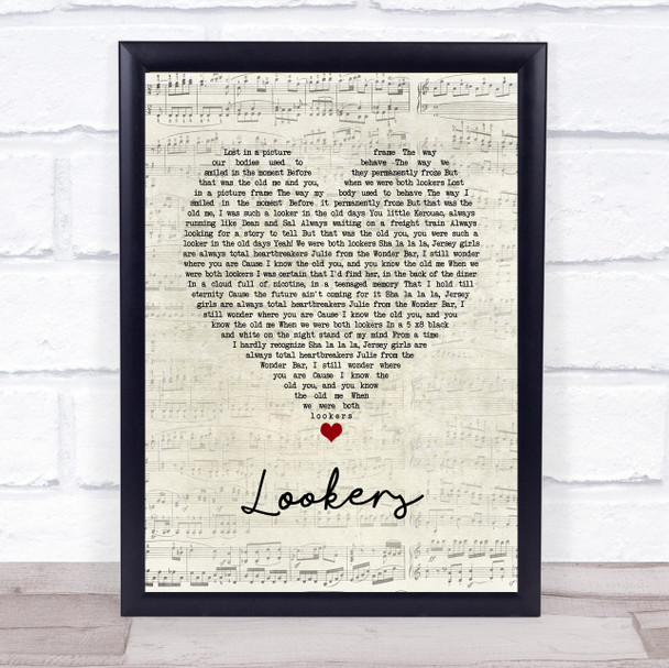 The Menzingers Lookers Script Heart Song Lyric Print
