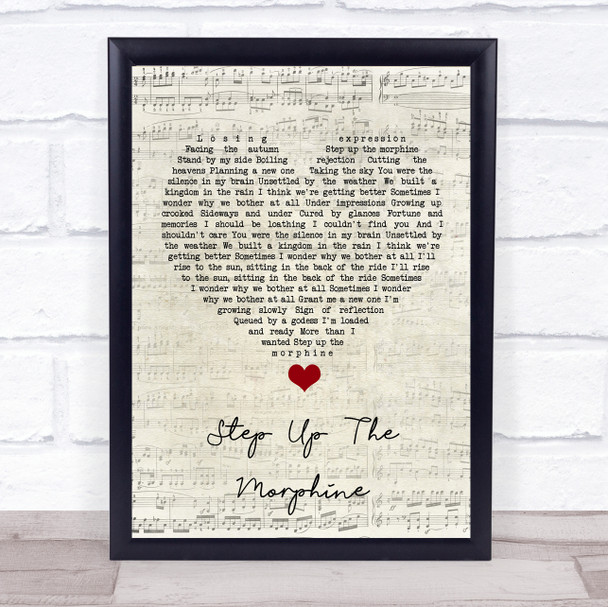 DMA'S Step Up The Morphine Script Heart Song Lyric Quote Music Print