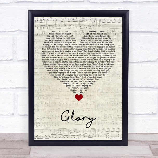 Dermot Kennedy Glory Script Heart Song Lyric Quote Music Print