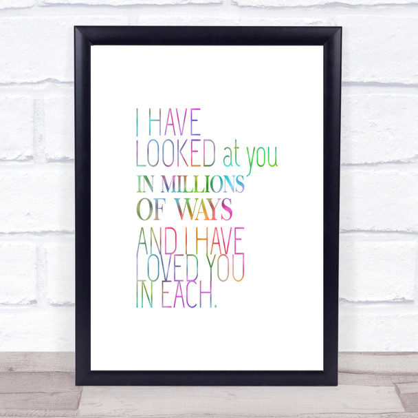 Million Ways Rainbow Quote Print