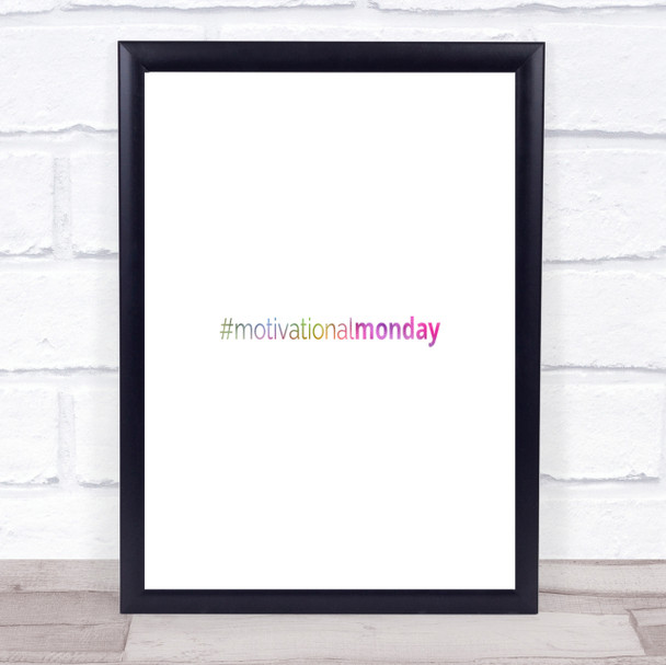 Motivational Monday Rainbow Quote Print Motivational Monday Rainbow Quote Print