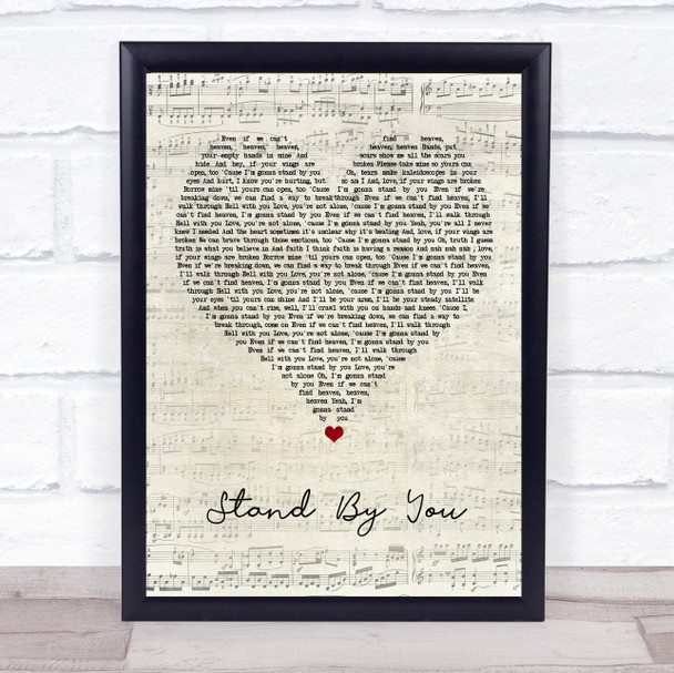 Rachel Platten Stand By You Script Heart Song Lyric Print